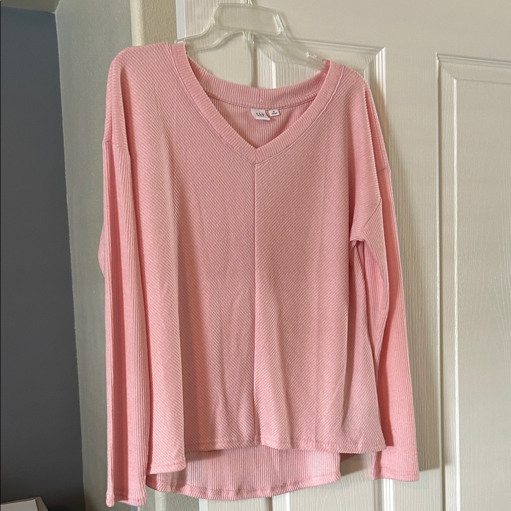 GAP Soft Pink V-Neck Blouse